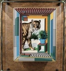 Auth HERMES Tiger Grand Theatre Nouveau Table Tray Ashtray for Change Keys w Box