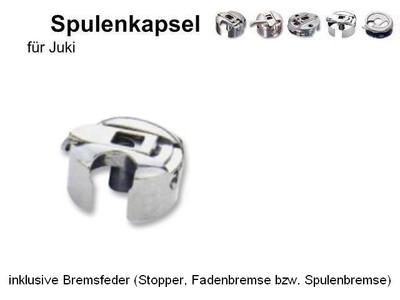 Spulenkapsel für JUKI Serien DDW, DLD, DLM, DLU !!+ FADENBREMSE !!  #DB1