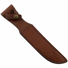 Brown Leather Straight Fixed Blade Knife Sheath Fits 7" Blade