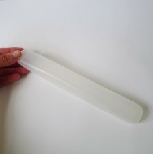 VINTAGE German White Plastic Toothbrush Travel Dish Box Toiletries Container NEW
