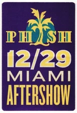 Vintage 2003 Phish Concert Backstage Pass Aftershow Miami FL