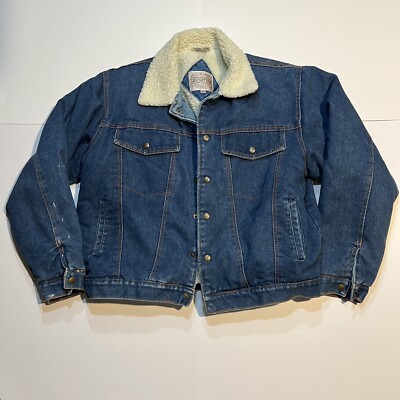 Saugatuck Drygood Denim Sherpa Thick Pile Fleece Lined Trucker