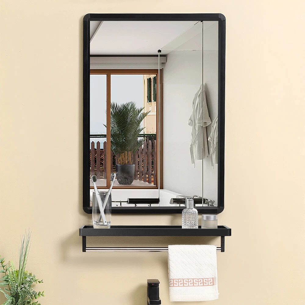 Floating shelf 2024 makeup vanity