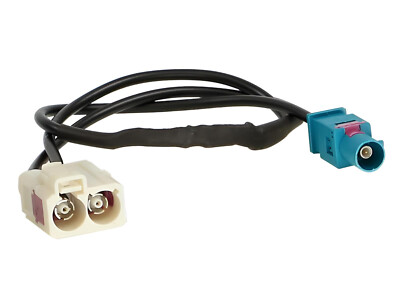 Antennen Adapter 2 FAKRA Doppel Buchse Stecker Audi Seat Skoda VW RCD RNS MFD