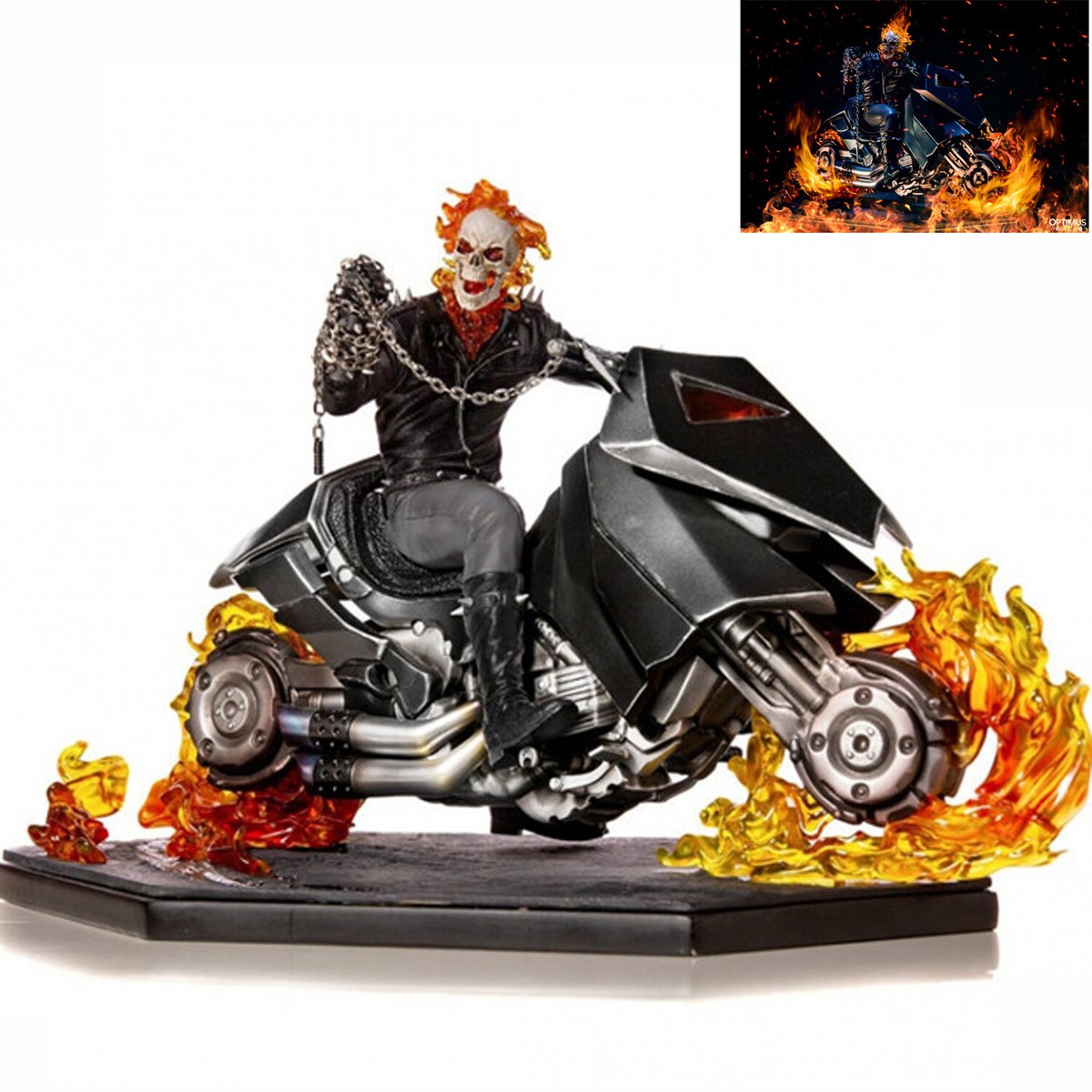 ゴーストライダー 1/10 DX アートスケール スタチュー Iron studios 1/10 Ghost Rider Motorcycle Figure limited edition