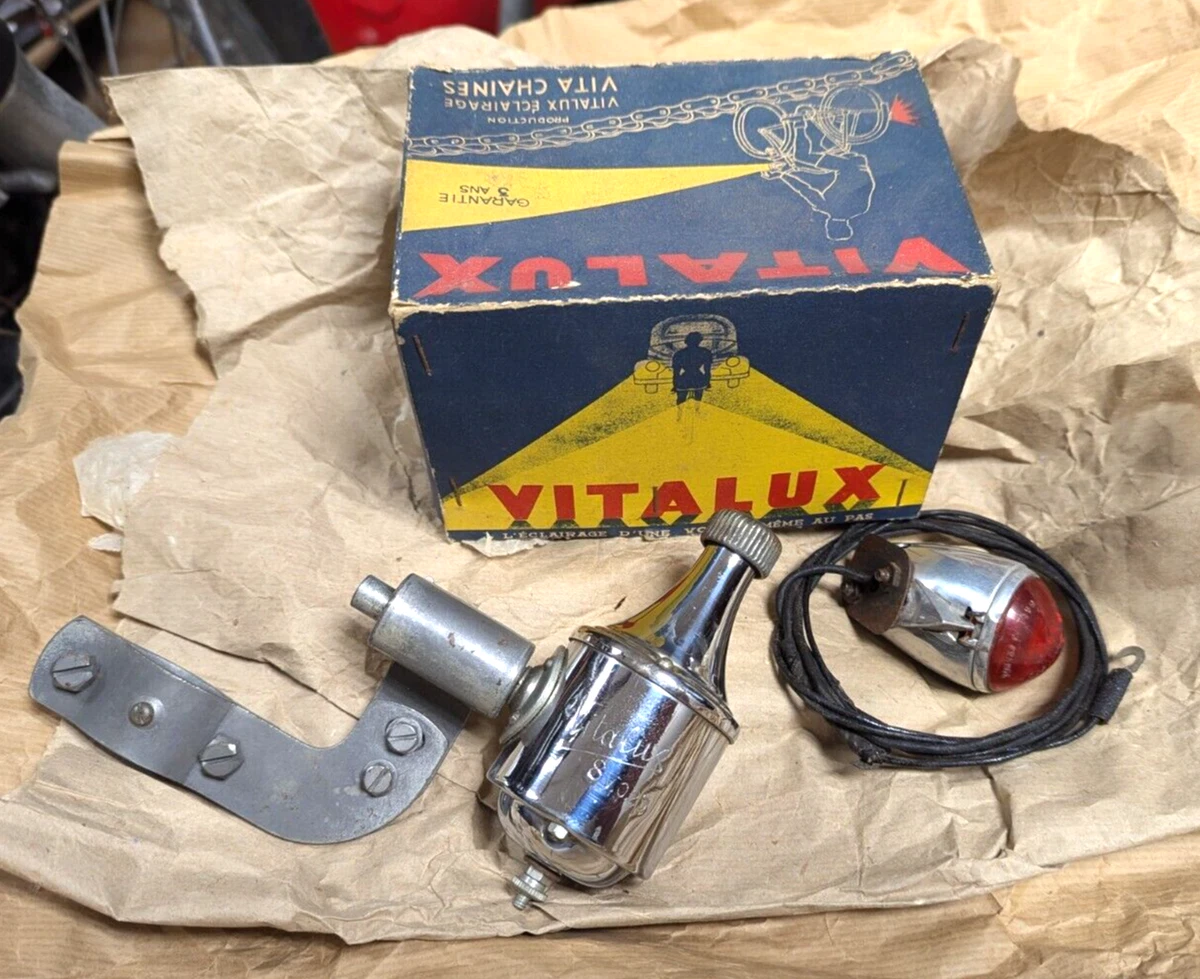 DYNAMO ÉCLAIRAGE VÉLO ancien vintage chromé SOUBITEZ 3W 6V EUR 12,90 - FR
