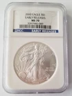 2010 American Silver Eagle NGC MS70 Early Releases - 1oz  .999 Silver
