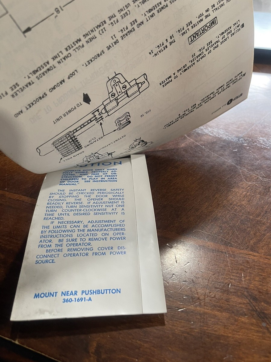 Stanley vemco automatica Garage Door operation installation MANUAL