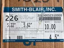SMITH BLAIR 4” - 5” Style 226 Stainless Repair Clamp X 10” 5.22-5.62” OD Range