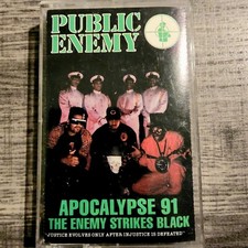 PUBLIC ENEMY APOCALYPSE 91 THE ENEMY STRIKES BACK Cassette Tape OG 1991 Rare