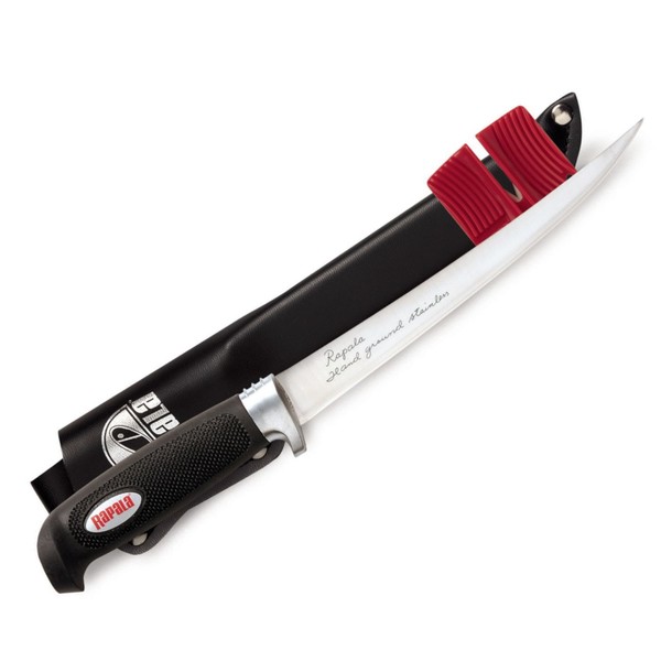 Rapala Knife 704 Lame 10 Blist + Sharpener - Filetiermesser Set, Angelmesser Set-image