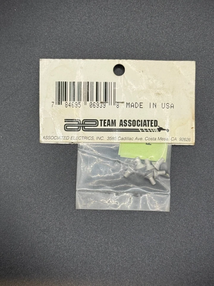Team Associated Vintage 6939 Alum. Flat Head Screws 4-40 x 1/4" (6 Ct) - Image 2 of 2