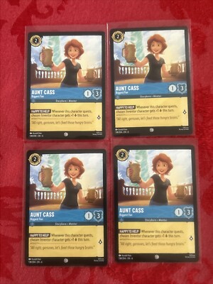 4x Lorcana Azurite Sea - Aunt Cass - Biggest Fan - 138/204 - x4