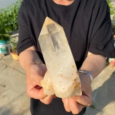 1.65LB Natural white crystal cluster point mineral specimen Chakras Healing