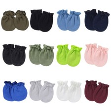 1 Pair Baby Anti Scratching Soft Cotton Gloves Newborn for Protection Face Scrat