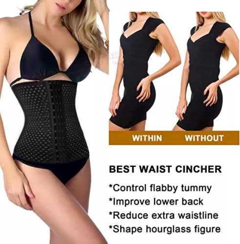 WAIST TRAINER CORSET Breathable Tummy Girdles Belt Sport Body Shaper Control UK - Picture 4 of 12