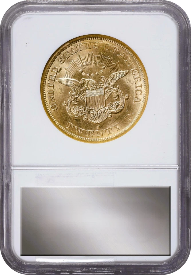 S.S. REPUBLIC SHIPWRECK 1865-s $20 GOLD "CIVIL WAR" +++ CERTIFIED NGC MS-60 +++ - Image 4 of 4