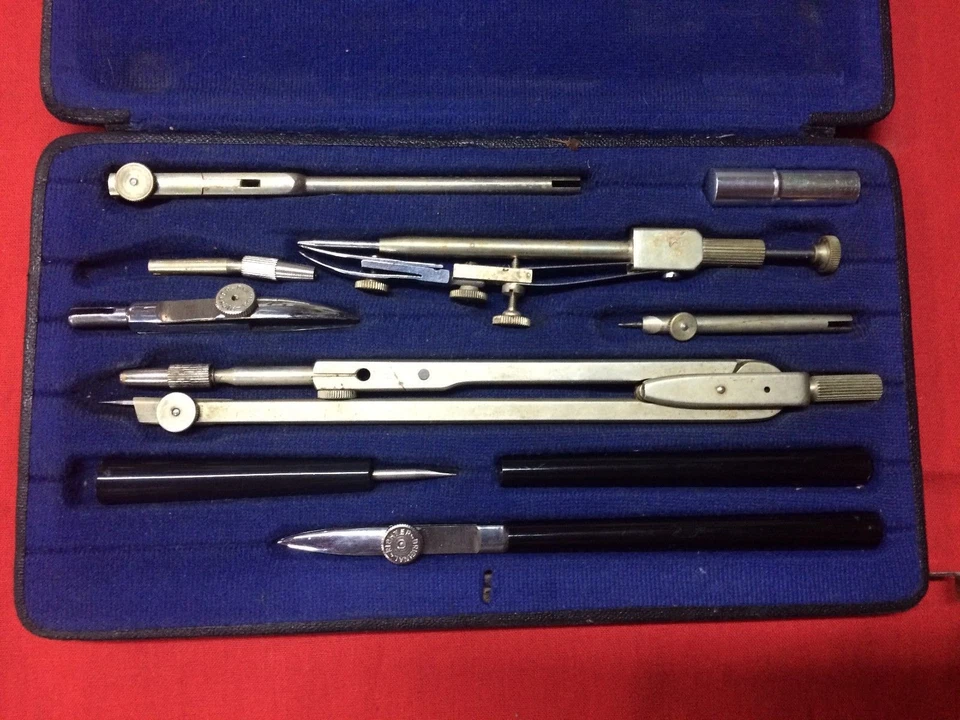 GERMAN ORIGINAL RICHTER PRECISION COMPASS DRAFTING TOOLS COMPASSES PVA PROFESSI - Image 3 of 4