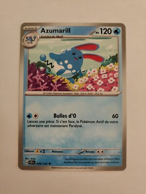 Pokemon Card - Azumarill 034/142 - Star Crown EV07