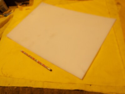 NATURAL UHMW SHEET plastic thermo form flat stock mold 1/8'' x 12'' x 18'' OAL