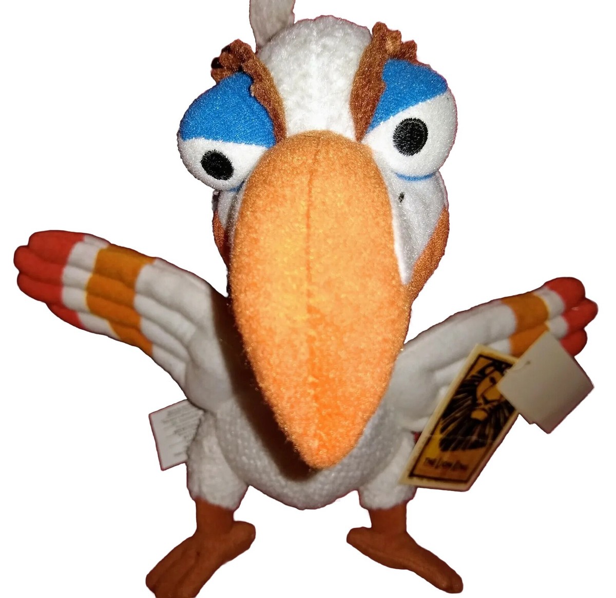 The Lion King ZAZU Broadway Production White Bird 9in Plush Figure