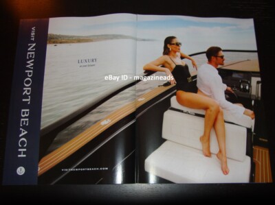 NEWPORT BEACH 2-Page PRINT AD 2024 SIMONE VILLAS BOAS woman in sexy bathing suit