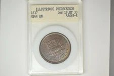 1837 Hard Times Token- Illustrious Predecessor- Choice Brown BU.  