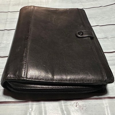 Filofax Durham Personal Size Black Full Zip Leather Organizer