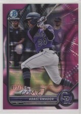 2022 Bowman Chrome Prospects Fuchsia Lava Refractor 77/199 Adael Amador 0yo9