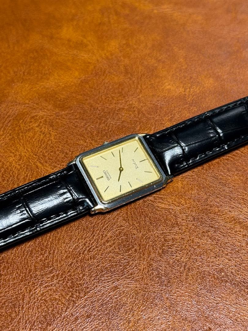 Seiko Dolce 80's Rectangular Watch Working Rare S… - image 5