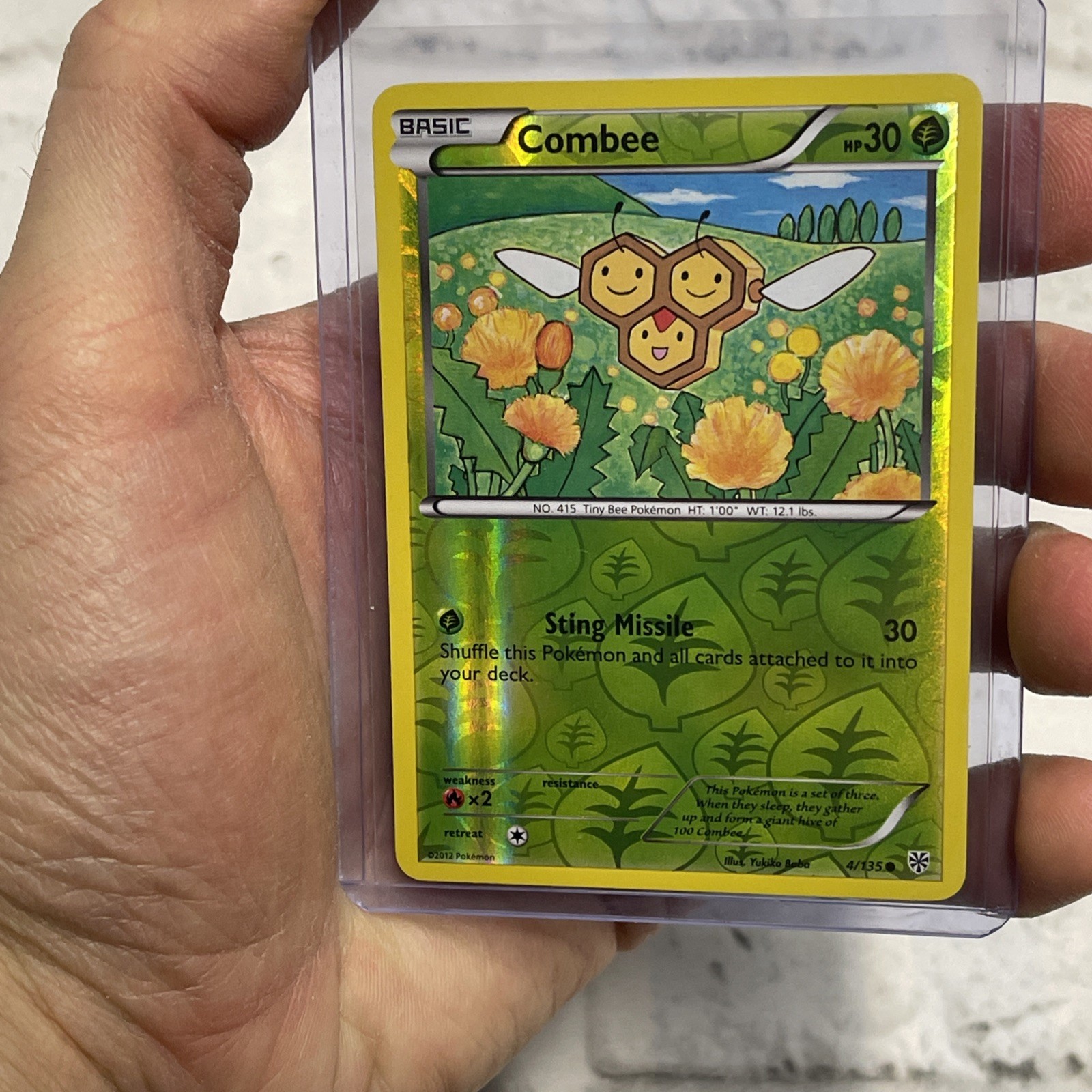 Pokemon - Combee - 4/135 - Common - Reverse Holo BW Plasma Storm NM Near Mint