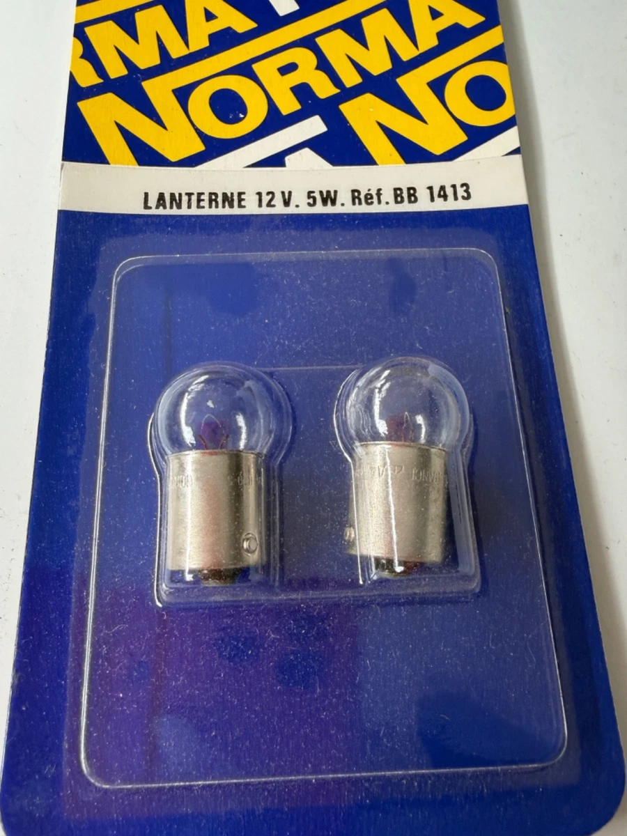 Juego de 2 bombillas nuevas BB 1413 Norma 12V 5W