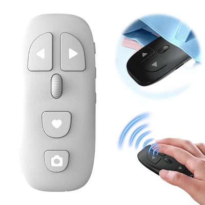 MARKENLOS Mini Wireless Scrolling Remote Control Bluetooth Page Turner for iPhone And D1C4