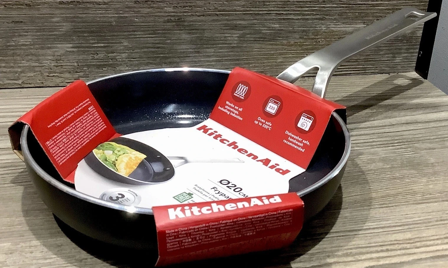 KitchenAid 20cm Fry Pan Non Stick Ceramic PFAS Free NEW Stainless Steel
Opens in a new window or tab