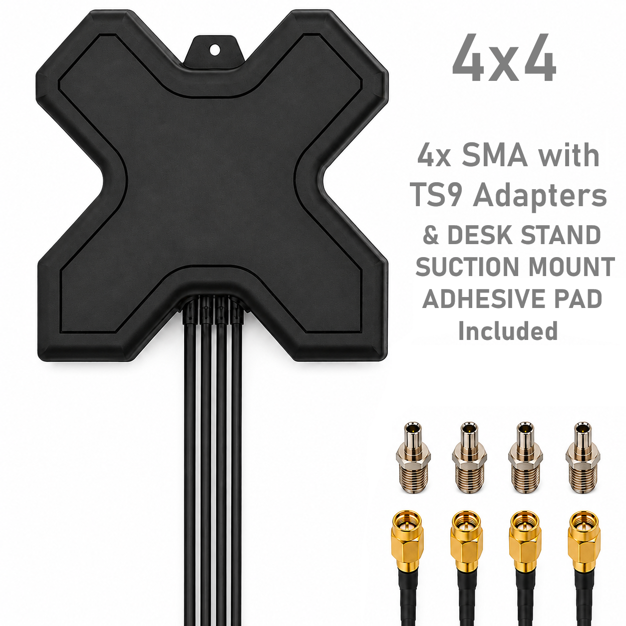 4x4 Window/Wall/Desk Mount 4G 5G Antenna Teltonika RUTX50/RUTM50/RUTC50/RUTM55