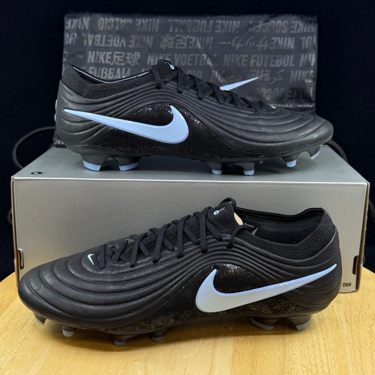 Nike Tiempo Maestro Elite FG 'Black Ice Blue' Cleats Men's Size