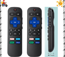 2pack Remote Control Replacement for All Roku TV,TCL/Hisense/Onn Roku