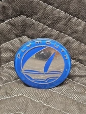 1996-1998 PLYMOUTH Voyager Blue Front Grille Emblem Logo Badge OEM 04676989 USED