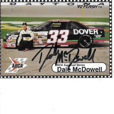 DALE MCDOWELL SIGNED 1992 Arca Supercar Series #31 - NASCAR | eBay