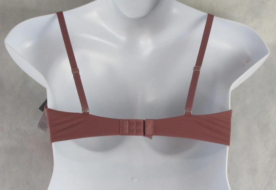 Bralette triángulo sin forro de encaje esculpido para mujer Calvin Klein, rosa capri, grande Foto 3 de 4