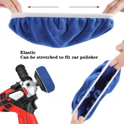 Polishing Bonnet Microfiber Wool Pad 5-6 Inch Car Paint Care Orbital Sander New