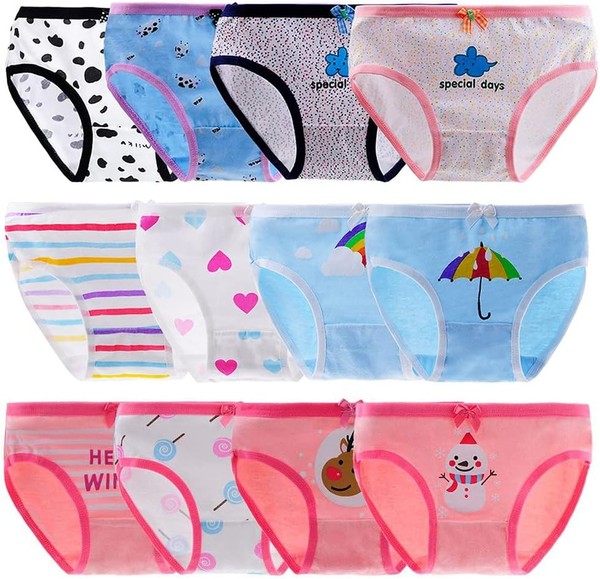 Baumwollene Kinder-Unterhosen MäDchen UnterwäSche 2-12 Jahre HöSchen Set 12-image