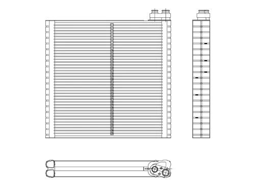 Núcleo de evaporador de aire acondicionado para Lexus RX330 RX350 RX400h TYC 2004-2009 Foto 2 de 2