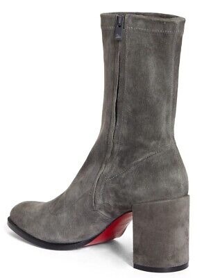CHRISTIAN LOUBOUTIN 'Stretchadoxa 70' Suede Ankle Boots Grey CHRISTIAN LOUBOUTIN 'Stretchadoxa 70' Suede Ankle Boots Grey