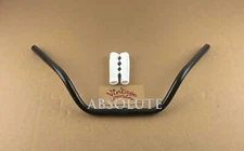 ABSOLUTE BICYCLE BEACH CRUISER STEEL HANDLEBAR 25.4MM IN BLACK W/ WHITE GRIPS.