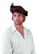 Barett Barettmütze Mittelalter Mittelalterhut Knecht Larp Baskenmütze