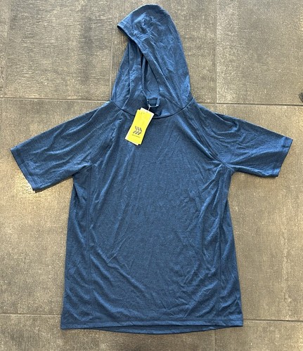 All In Motion Boys Hooded T-Shirt Blue/Navy Short Sleeve XL (16)