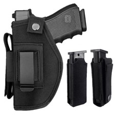 Tactical Concealed Carry IWB OWB Right Left Hand Gun Holster with Magazine Pouch