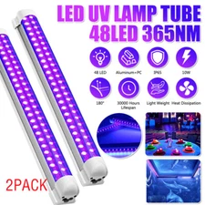 2X 365nm 48LED UV Light Bar Tube Blacklight Ultraviolet Lamp DJ Party Club  p