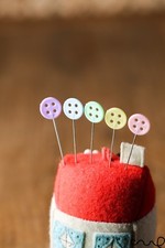 40 x 45mm Button Sewing Pins Pastel Flat Head Dressmaking Quilting Craft Serging